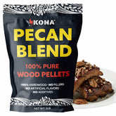 Kona Pecan Wood Pellets Sweet Praline Blend pack for outdoor grilling.