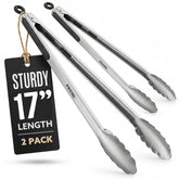 Kona premium locking tongs 17in closed for secure storage and locking action