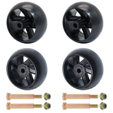 KOOTANS four-pack mower deck wheels ready for improved stability on uneven turf