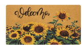 KorhLeoh sunflower welcome entrance doormat with vibrant bloom for a bright entry