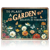 KORUBIA garden sign for outdoor walls adds cheerful charm to any yard