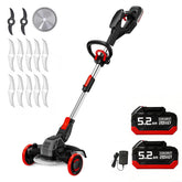 Korunria 20V weed wacker with brushless motor demonstrates power for tough weeds and uneven terrain