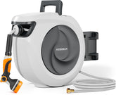 KOSOEUR retractable hose reel mounted on wall with auto-retraction