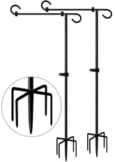 Koutemie 49 inch garden flag stand elevates outdoor displays for seasonal flags.