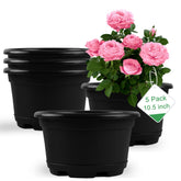 KPUVX 5-pack plant pots with durable edges for long lasting indoor planters