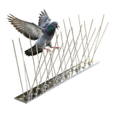 KraAra Bird Spikes six-pack coverage on a roof edge for durable bird deterrence.