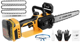Krodrch mini chainsaw 12-inch front view for precise trimming