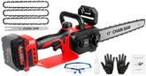 Krodrch Mini Chainsaw front view for compact cordless garden trimming