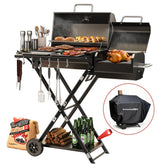 KScocinaBBQ portable grill foldable suitcase design enables effortless transport and quick setup.