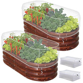 KSFTWUSOL garden netting 2x4 full cover protects raised beds while allowing light
