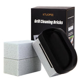 KTUOPEE grill cleaner kit with handle for quick residue removal on grills