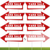 Kuco 7-piece yard sale signs with stakes guide shoppers effectively.