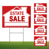 Kuco estate sign center, 16x12 inch, high-visibility red center sign for estate sales.