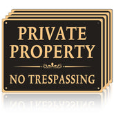 Kuco no trespassing sign 10x14 front view for high-visibility entry warnings