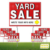 Kuco yard sale sign 17x13 double-sided boosts visibility from every direction