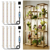 Kullsinss 8-inch LED grow light strip mounted on a shelf illuminating herbs