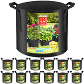 KuMers 12-pack grow bags with 5 gallon capacity for balcony gardening