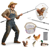 KUNELL PAPO chicken net catcher 3-in-1 kit assembled for easy handling and quick captures.