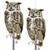 Kungfu Mall fake owl hanging in garden deters pigeons from roosting