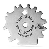 KUNIFU bristle-free grill scraper for safe, thorough cleaning of grill grates