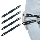 KUNN rubber knee pad straps 4-pack in black, durable replacement for all-day wear.