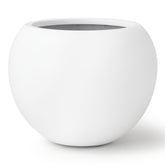 KUTE NEST round fiberstone planter with glossy finish for modern interiors