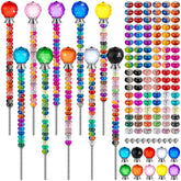 KVCSYAW beaded garden stake kit ready for outdoor decoration.