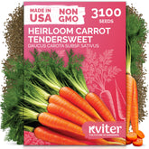 KVITER 3100 TenderSweet carrot seeds pack for home gardening, easy planting and high yields