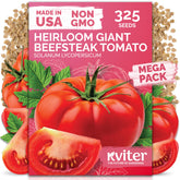 KVITER 325 giant beefsteak tomatoes seeds pack ready for planting in sunny beds.