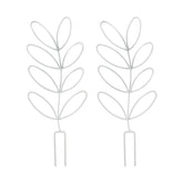 KVZVK 2Pack leaf-shaped indoor plant trellis provides sturdy climbing support for pots.