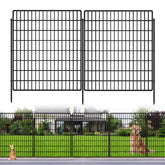 KYATE 10-panel fence section shows 33-inch height, deterring large dogs from entering the yard.