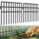 KYATE 14-panel dog digging fence barrier set up to protect garden areas from digging.