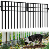 KYATE 32-panels barrier fence shows no-dig design protecting garden beds.