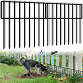 KYATE 32-panels barrier fence side view delineates yard space and deters small pets.