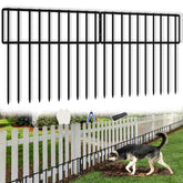 KYATE no-dig fence panels in overview for rustproof outdoor border protection