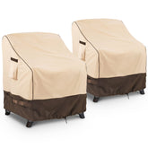 KylinLucky waterproof patio chair cover front view protects against sun and rain
