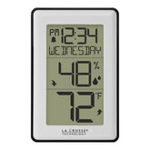 La Crosse Technology 308-1911 display closeup shows clear indoor readings for accurate climate control.