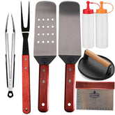 La Cuisine for life 8-piece flat-top kit with solid and perforated spatulas for precise flipping