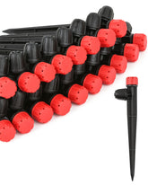 La Farah drip emitter with stake assembly for precise watering in pots and beds.