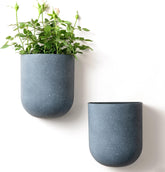 LA JOLIE MUSE wall-hanging planter pocket gray two-pack ready for wall greenery display