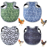 Laelr chicken saddle showing back protection during pecking and feather wear.