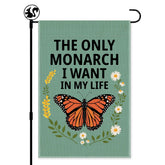 LAGZDFC monarch garden flag with vibrant front pattern for outdoor display.