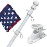 LAKEROD flag pole kit 3x5 outdoor for easy porch setup and curb appeal.