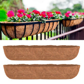 LaLaGreen 36in half-rounded coco liner in a hanging basket for drainage