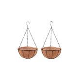 LaLaGreen 8-inch hanging basket with coco liner for vibrant patio display