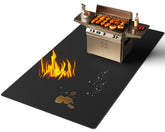 Lancryen thickened under grill mat protecting a large deck area and catching spills.