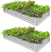 Land Guard raised bed front view with durable galvanized frame for deep-rooted crops