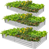 Land Guard 3 Pack raised garden bed assembly showing sturdy galvanized frame.