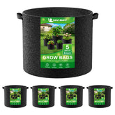 Land Guard 4-Pack Fabric Grow Bags with handles for easy moving and versatile use.