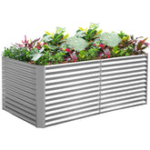 Land Guard 6x3x3ft galvanized raised bed assembly-ready for planting